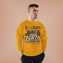 Load image into Gallery viewer, Back &amp; Forth Bling Sweatshirt – “I Love Both Places” Statement Unisex EcoSmart® Crewneck Sweatshirt
