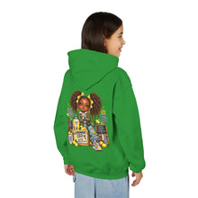 Load image into Gallery viewer, Young Boss Energy Lemonade CEO | Girls Inspirational Graphic Youth Heavy Blend Hooded Sweatshirt
