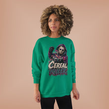 Load image into Gallery viewer, Cereal Killer Halloween Sweatshirt | Masked Horror Graphic Unisex EcoSmart® Crewneck Sweatshirt
