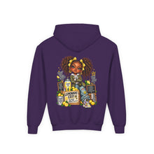 Load image into Gallery viewer, Young Boss Energy Lemonade CEO | Girls Inspirational Graphic Youth Heavy Blend Hooded Sweatshirt
