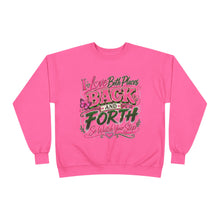 Load image into Gallery viewer, I Love Both Places Back and Forth Sweatshirt – Pink &amp; Green Graphic Unisex EcoSmart® Crewneck Sweatshirt
