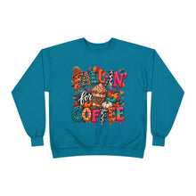 Load image into Gallery viewer, Fall-In’ for Coffee Unisex EcoSmart® Crewneck Sweatshirt
