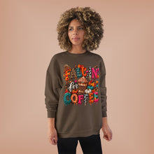 Load image into Gallery viewer, Fall-In’ for Coffee Unisex EcoSmart® Crewneck Sweatshirt
