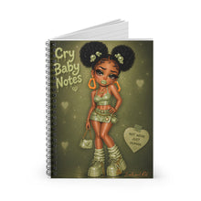 Load image into Gallery viewer, Soft Sage Cry Baby Spiral Notebook (1) - Ruled Line
