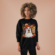 Load image into Gallery viewer, Pumpkins, Leaves, Cozy Nights &amp; Coffee Fall Unisex EcoSmart® Crewneck Sweatshirt
