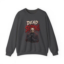 Load image into Gallery viewer, Dead Serious Halloween Sweatshirt | Masked Horror Streetwear Unisex Heavy Blend™ Crewneck Sweatshirt
