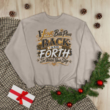 Load image into Gallery viewer, Back &amp; Forth Bling Sweatshirt – “I Love Both Places” Statement Unisex EcoSmart® Crewneck Sweatshirt
