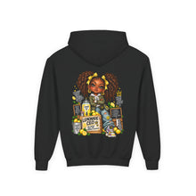 Load image into Gallery viewer, Young Boss Energy Lemonade CEO | Girls Inspirational Graphic Youth Heavy Blend Hooded Sweatshirt
