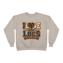Load image into Gallery viewer, I Love My Locs Varsity Crewneck Unisex EcoSmart® Crewneck Sweatshirt

