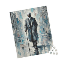 Load image into Gallery viewer, Every Step a Story – Elderly Black Man Jigsaw Puzzle | Textured Urban Fine Art (110, 252, 520, 1014-piece)

