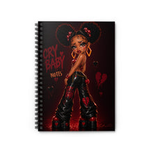 Load image into Gallery viewer, Black Cherry Cry Baby Notes Spiral Notebook - Ruled Line
