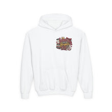 Load image into Gallery viewer, Booked for a Brighter Me Girls Hoodie | Inspirational Reading &amp; Big Dreams Youth Heavy Blend Hooded Sweatshirt
