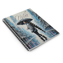 Load image into Gallery viewer, Icy Slate Blue Notes Spiral Notebook - Ruled Line

