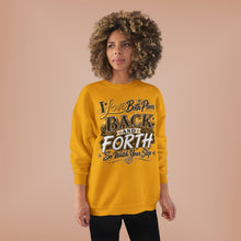 Load image into Gallery viewer, Back &amp; Forth Bling Sweatshirt – “I Love Both Places” Statement Unisex EcoSmart® Crewneck Sweatshirt
