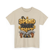 Load image into Gallery viewer, Spend Dat Sh*t Money Graphic Tee | Gold &amp; Black Cash Money Unisex Heavy Cotton Tee
