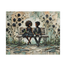 Load image into Gallery viewer, Whispers Between Us – Children &amp; Black Roses | Emotional Textured Art Puzzle (110, 252, 520, 1014-piece)
