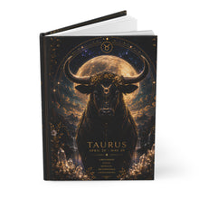 Load image into Gallery viewer, Golden Horns and Moonlight (Taurus) Hardcover Journal Matte
