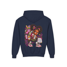 Load image into Gallery viewer, Smart Girls Change the World Youth Heavy Blend Hooded Sweatshirt
