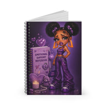 Load image into Gallery viewer, Midnight Orchid Emotional Support Spiral Notebook - Ruled Line
