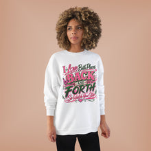 Load image into Gallery viewer, I Love Both Places Back and Forth Sweatshirt – Pink &amp; Green Graphic Unisex EcoSmart® Crewneck Sweatshirt
