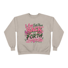Load image into Gallery viewer, I Love Both Places Back and Forth Sweatshirt – Pink &amp; Green Graphic Unisex EcoSmart® Crewneck Sweatshirt
