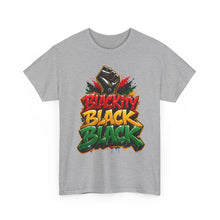 Load image into Gallery viewer, Blackity Black Black T-Shirt | Juneteenth Black Pride Graffiti Streetwear TeeUnisex Heavy Cotton Tee
