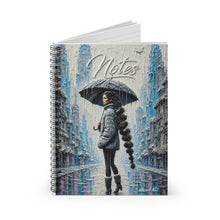 Load image into Gallery viewer, Icy Slate Blue Notes Spiral Notebook - Ruled Line
