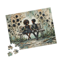 Load image into Gallery viewer, Whispers Between Us – Children &amp; Black Roses | Emotional Textured Art Puzzle (110, 252, 520, 1014-piece)
