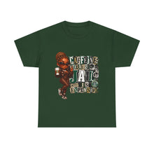 Load image into Gallery viewer, Caffeine Because Jail Is Expensive  Funny Coffee Lover Ransom Note Graphic Unisex Heavy Cotton Tee

