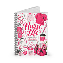 Load image into Gallery viewer, Electric Rose Nurse Life Spiral Notebook - Ruled Line
