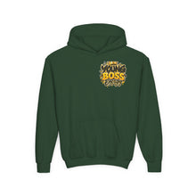 Load image into Gallery viewer, Young Boss Energy Lemonade CEO | Girls Inspirational Graphic Youth Heavy Blend Hooded Sweatshirt
