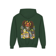 Load image into Gallery viewer, Young Boss Energy Lemonade CEO | Girls Inspirational Graphic Youth Heavy Blend Hooded Sweatshirt
