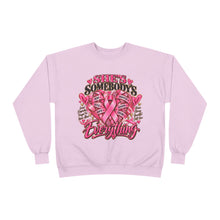 Load image into Gallery viewer, She’s Somebody’s Everything Breast Cancer Awareness | Pink Ribbon Family Support Unisex EcoSmart® Crewneck Sweatshirt

