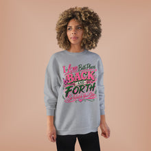 Load image into Gallery viewer, I Love Both Places Back and Forth Sweatshirt – Pink &amp; Green Graphic Unisex EcoSmart® Crewneck Sweatshirt
