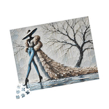 Load image into Gallery viewer, Winter's Runway – Textured High-Fashion ArtPuzzle (110, 252, 520, 1014-piece)

