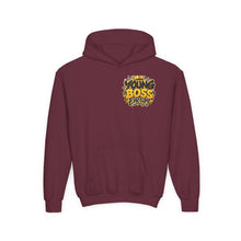Load image into Gallery viewer, Young Boss Energy Lemonade CEO | Girls Inspirational Graphic Youth Heavy Blend Hooded Sweatshirt
