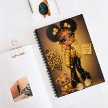 Load image into Gallery viewer, Honey Gold Cry Baby Notes Spiral Notebook - Ruled Line
