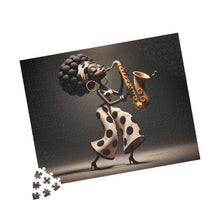 Load image into Gallery viewer, Jazz in Her Soul – Afrocentric Music ArtPuzzle (110, 252, 520, 1014-piece)
