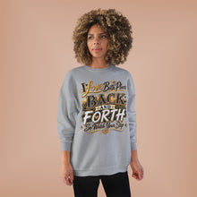 Load image into Gallery viewer, Back &amp; Forth Bling Sweatshirt – “I Love Both Places” Statement Unisex EcoSmart® Crewneck Sweatshirt
