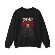 Load image into Gallery viewer, Dead Serious Halloween Sweatshirt | Masked Horror Streetwear Unisex Heavy Blend™ Crewneck Sweatshirt
