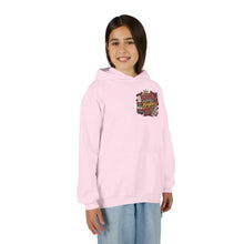 Load image into Gallery viewer, Booked for a Brighter Me Girls Hoodie | Inspirational Reading &amp; Big Dreams Youth Heavy Blend Hooded Sweatshirt
