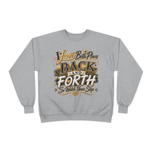 Load image into Gallery viewer, Back &amp; Forth Bling Sweatshirt – “I Love Both Places” Statement Unisex EcoSmart® Crewneck Sweatshirt
