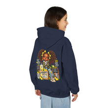 Load image into Gallery viewer, Young Boss Energy Lemonade CEO | Girls Inspirational Graphic Youth Heavy Blend Hooded Sweatshirt
