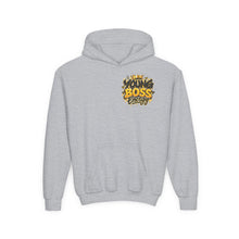 Load image into Gallery viewer, Young Boss Energy Lemonade CEO | Girls Inspirational Graphic Youth Heavy Blend Hooded Sweatshirt
