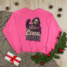Load image into Gallery viewer, Cereal Killer Halloween Sweatshirt | Masked Horror Graphic Unisex EcoSmart® Crewneck Sweatshirt
