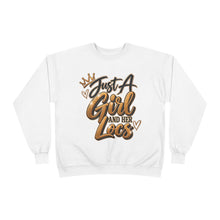 Load image into Gallery viewer, Just A Girl and Her Locs Unisex EcoSmart® Crewneck Sweatshirt
