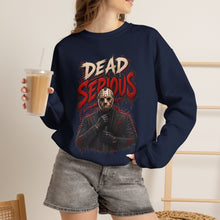 Load image into Gallery viewer, Dead Serious Halloween Sweatshirt | Masked Horror Streetwear Unisex Heavy Blend™ Crewneck Sweatshirt

