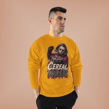 Load image into Gallery viewer, Cereal Killer Halloween Sweatshirt | Masked Horror Graphic Unisex EcoSmart® Crewneck Sweatshirt
