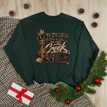 Load image into Gallery viewer, Quiet on the Creek | Less Talk More Peace Luxury Streetwear Graphic Unisex EcoSmart® Crewneck Sweatshirt
