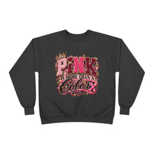 Load image into Gallery viewer, Pink Is More Than a Color Breast Cancer Awareness Unisex EcoSmart® Crewneck Sweatshirt
